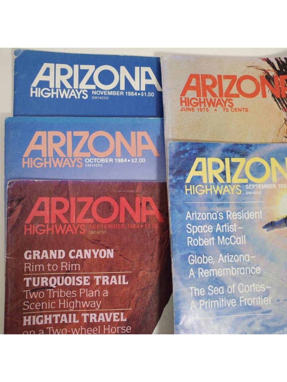 Arizona Highways Magazine Lot 5 Issues 1975 1983 1984 Vintage Travel - Picture 3 of 8